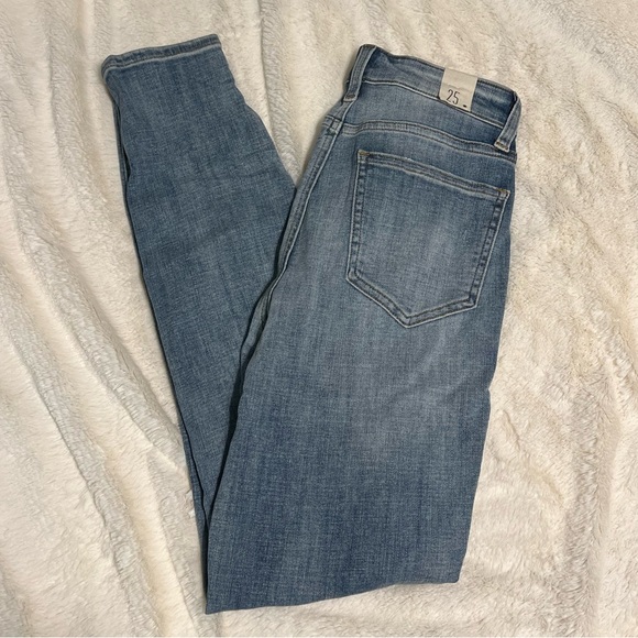 Cosmic Blue Love Distressed Skinny Jeans NWT - Picture 2 of 3